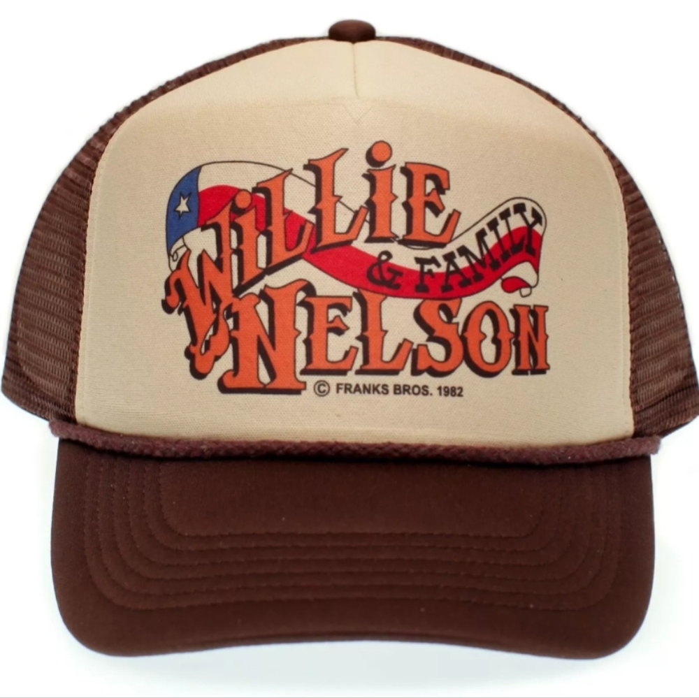 Retro 80s Classic Willie Nelson & Family Truckers Hat Vintage Style Country Cap - Picture 1 of 1